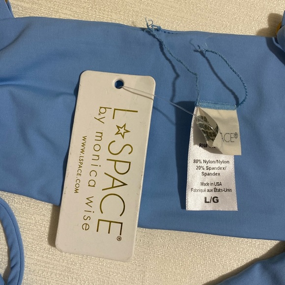 L*SPACE Women's REVERSIBLE Rebel Stripe Top Bikini Top Size L - Picture 6 of 7